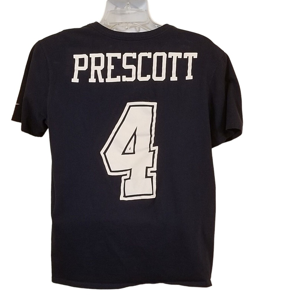 Nike Dallas Cowboys T Shirt Womens L Dak Prescott Blue Short Sleeve